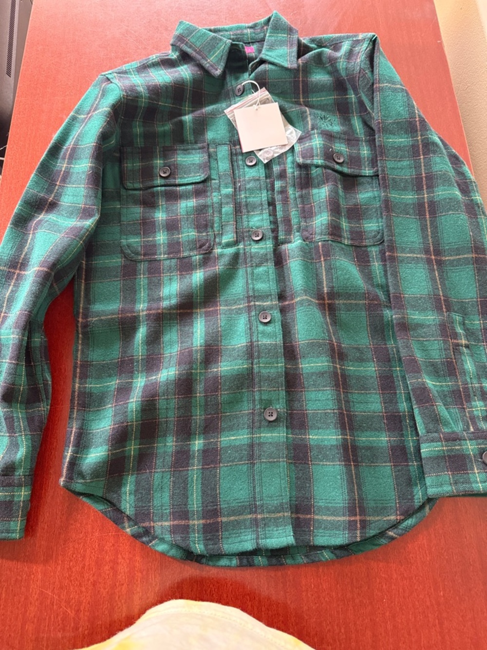 5.11 Tactical Green and Black Plaid Kids Button-Down Shirt